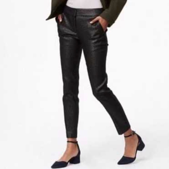 LOFT Pants - Loft Black and Gold Marissa Skinny Pant